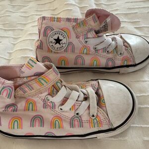 Converse Pink Rainbow Girl’s Multicolor High-Top Sneakers